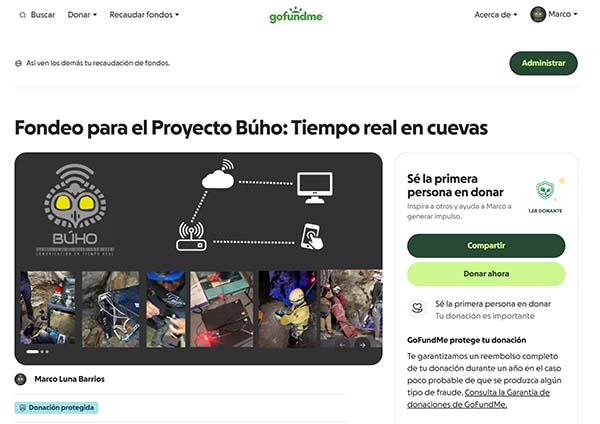 Fondeo para el Proyecto Búho en GoFundMe
