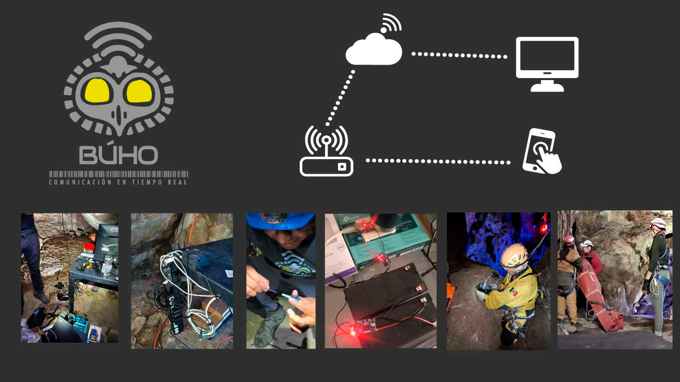 Instalación del Prototipo 2 del Proyecto Búho en Grutas Xoxafi, Hidalgo